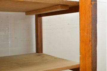 和製アンティーク　レトロな雰囲気を醸し出す天飾り付きのガラスケース(ショーケース、飾り棚、陳列棚、店舗什器)(R-062396)