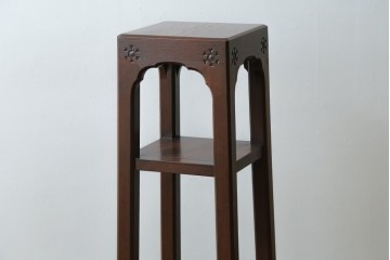 和製アンティーク　激レア　彫刻家　山根八春(やまねやつはる、はっしゅん)　レリーフ入り　なかなかお目にかかれない希少なサイドテーブル　(R-062411)