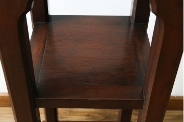 和製アンティーク　激レア　彫刻家　山根八春(やまねやつはる、はっしゅん)　レリーフ入り　なかなかお目にかかれない希少なサイドテーブル　(R-062411)