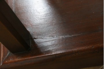 和製アンティーク　激レア　彫刻家　山根八春(やまねやつはる、はっしゅん)　レリーフ入り　なかなかお目にかかれない希少なサイドテーブル　(R-062411)