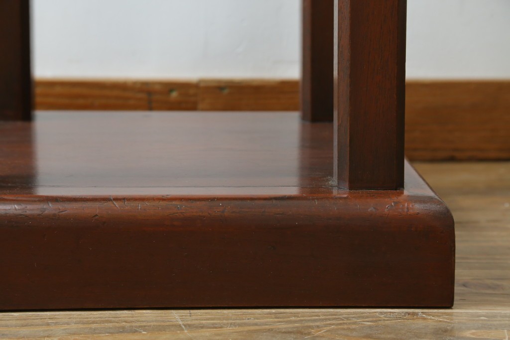 和製アンティーク　激レア　彫刻家　山根八春(やまねやつはる、はっしゅん)　レリーフ入り　なかなかお目にかかれない希少なサイドテーブル　(R-062411)