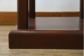 和製アンティーク　激レア　彫刻家　山根八春(やまねやつはる、はっしゅん)　レリーフ入り　なかなかお目にかかれない希少なサイドテーブル　(R-062411)