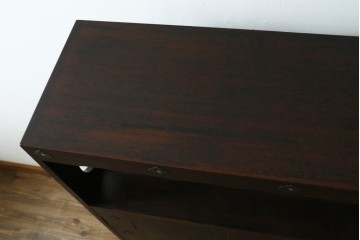 和製アンティーク　彫刻家　山根八春(やまねやつはる、はっしゅん)　吉祥モチーフが散りばめられた収納棚　(R-062413)