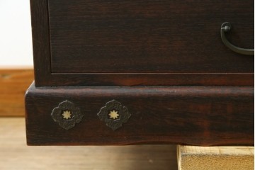 和製アンティーク　彫刻家　山根八春(やまねやつはる、はっしゅん)　吉祥モチーフが散りばめられた収納棚　(R-062413)