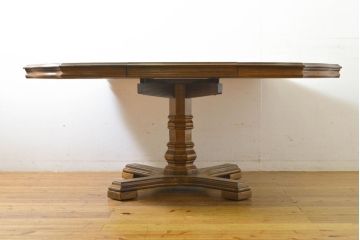 中古　DREXEL HERITAGE(ドレクセルヘリテイジ)　Grand Villa(グランドヴィラ)　上品なデザインのダイニングテーブル(エクステンションテーブル、拡張式テーブル、食卓、2人掛け、4人掛け、6人掛け)(定価約60万円)(R-062416)
