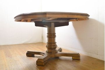 中古　DREXEL HERITAGE(ドレクセルヘリテイジ)　Grand Villa(グランドヴィラ)　上品なデザインのダイニングテーブル(エクステンションテーブル、拡張式テーブル、食卓、2人掛け、4人掛け、6人掛け)(定価約60万円)(R-062416)