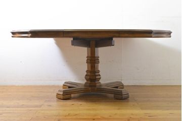 中古　DREXEL HERITAGE(ドレクセルヘリテイジ)　Grand Villa(グランドヴィラ)　上品なデザインのダイニングテーブル(エクステンションテーブル、拡張式テーブル、食卓、2人掛け、4人掛け、6人掛け)(定価約60万円)(R-062416)