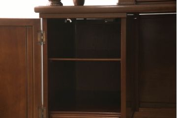和製ビンテージ　国会議事堂納品の高級家具メーカー　徳田家具　細部まで丁寧につくりこまれた重厚感たっぷりの両袖デスク(ワークデスク、机、在宅用、在宅ワーク、ヴィンテージ)(R-062426)