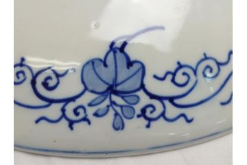 極上品!　江戸期　古伊万里　金彩　色絵　錦手　獅子　鳥　花文　1尺5寸皿　約46.5cm　繊細な筆書きにより珍しい図柄を描いた大皿(一尺五寸、和食器、和皿)(R-062429)