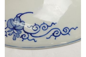 極上品!　江戸期　古伊万里　金彩　色絵　錦手　獅子　鳥　花文　1尺5寸皿　約46.5cm　繊細な筆書きにより珍しい図柄を描いた大皿(一尺五寸、和食器、和皿)(R-062429)