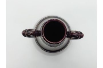 特作　二代　徳田八十吉(百吉)　九谷焼　深厚釉　龍耳　花生(花瓶、共箱付き)(R-062432)