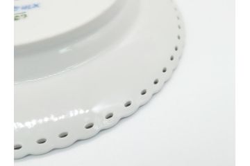 デンマーク　ROYAL COPENHAGEN(ロイヤルコペンハーゲン) ブルーフルーテッド　フルレース　約17cm　洗練された美しさを放つ皿2客セット(プレート、洋食器)(定価約66000円)(R-062456)