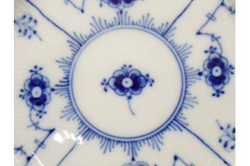 デンマーク　ROYAL COPENHAGEN(ロイヤルコペンハーゲン) ブルーフルーテッド　フルレース　約17cm　洗練された美しさを放つ皿2客セット(プレート、洋食器)(定価約66000円)(R-062459)