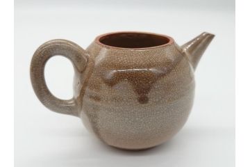 九世　坂高麗左衛門　萩焼　急須1対(共箱付き、茶器、茶壷、茶道具、坂窯)(R-062464)
