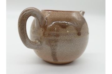 九世　坂高麗左衛門　萩焼　急須1対(共箱付き、茶器、茶壷、茶道具、坂窯)(R-062464)