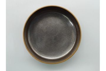 輪島塗　茶平一斎作　塩釜　住吉　高蒔絵　梨子地　平棗(共箱付き、木製、茶道具)(R-062466)