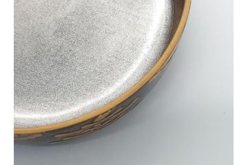 輪島塗　茶平一斎作　塩釜　住吉　高蒔絵　梨子地　平棗(共箱付き、木製、茶道具)(R-062466)