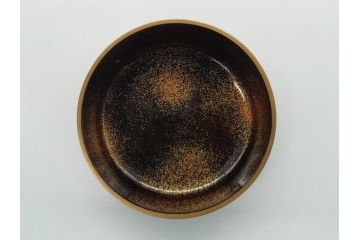 蒔絵師　西條一斉　高蒔絵　梨地　氷梅　中棗(茶道具、茶入、漆器、木製、共箱付き)(R-062467)
