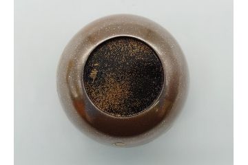 蒔絵師　西條一斉　高蒔絵　梨地　氷梅　中棗(茶道具、茶入、漆器、木製、共箱付き)(R-062467)