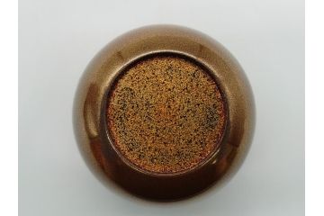 極上品!　吉田華正作　十二代　中誠宗也　尋牛斎書付　松島　蒔絵　金粉溜　内梨子地　大棗(在判あり、共箱付き、外箱付き、茶道具、茶入、茶筒)(R-062470)