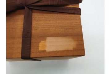 人間国宝　島岡達三　益子焼　窯変　象嵌　5.8寸　約17.4cm　縄文片口(鉢、共箱付き、和食器、和皿、五寸八分、民芸陶器)(R-062482)