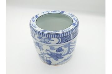 丹山窯　小峠葛芳　古染付写　水指(茶道具、共箱付き、外箱付き)(R-062483)