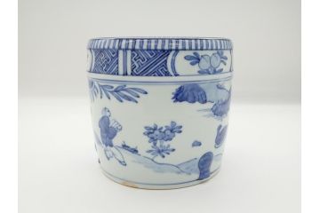 丹山窯　小峠葛芳　古染付写　水指(茶道具、共箱付き、外箱付き)(R-062483)