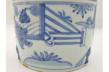 丹山窯　小峠葛芳　古染付写　水指(茶道具、共箱付き、外箱付き)(R-062483)