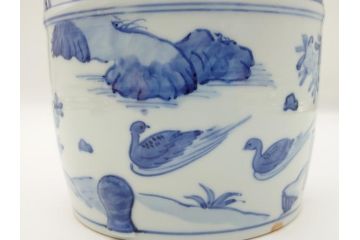 丹山窯　小峠葛芳　古染付写　水指(茶道具、共箱付き、外箱付き)(R-062483)