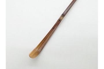 三代目　稲尾誠中斎　下削　大亀和尚(立花大亀老師)書付　茶杓　「ねがい」(誠中齋、竹、筒付き、茶道具、共箱付き、外箱付き)(R-062484)