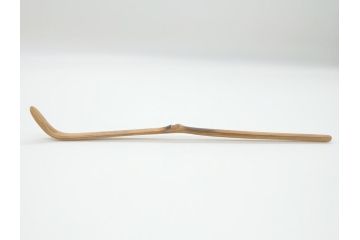 茶杓師　宝林寺　影林宗篤　福本積應書付　下削　銘入茶杓　浸竹クネ(竹、茶道具、筒付き、共箱付き、外箱付き)(R-062486)