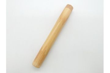 茶杓師　宝林寺　影林宗篤　福本積應書付　下削　銘入茶杓　浸竹クネ(竹、茶道具、筒付き、共箱付き、外箱付き)(R-062486)