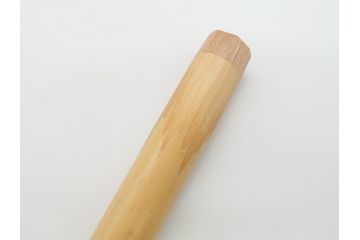 茶杓師　宝林寺　影林宗篤　福本積應書付　下削　銘入茶杓　浸竹クネ(竹、茶道具、筒付き、共箱付き、外箱付き)(R-062486)
