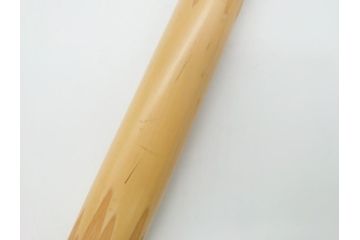 茶杓師　宝林寺　影林宗篤　福本積應書付　下削　銘入茶杓　浸竹クネ(竹、茶道具、筒付き、共箱付き、外箱付き)(R-062486)
