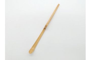竹器師　野(高野)宗陵　堀内宗完(兼中斎)　竹茶杓　銘　笹鳴(竹、茶道具、筒付き、共箱付き、外箱付き)(R-062487)