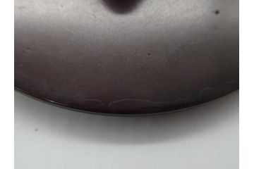 昭和58年　御釜師　名越弥五郎　唐銅蓋　瓢箪釜(水指、壺、壷、茶道具、共箱付き)(R-062489)