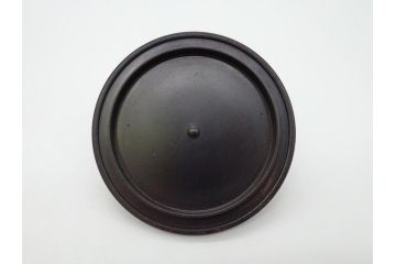 昭和58年　御釜師　名越弥五郎　唐銅蓋　瓢箪釜(水指、壺、壷、茶道具、共箱付き)(R-062489)