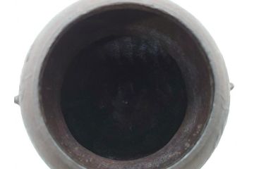 昭和58年　御釜師　名越弥五郎　唐銅蓋　瓢箪釜(水指、壺、壷、茶道具、共箱付き)(R-062489)