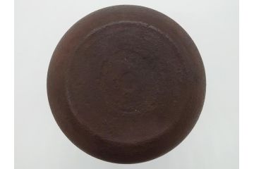昭和58年　御釜師　名越弥五郎　唐銅蓋　瓢箪釜(水指、壺、壷、茶道具、共箱付き)(R-062489)