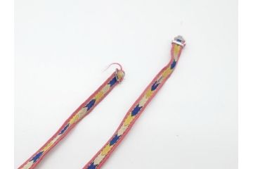和製アンティーク　昭和初期　丸玉　草花模様　彩りを加えてアクセントになる帯留め(帯締め、飾り紐、着物道具、和装小物、アクセサリー)(R-062490)