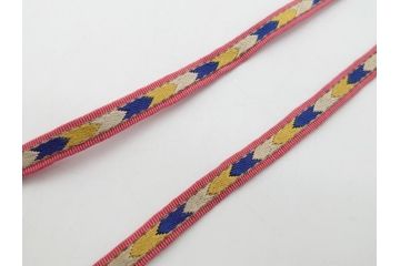 和製アンティーク　昭和初期　丸玉　草花模様　彩りを加えてアクセントになる帯留め(帯締め、飾り紐、着物道具、和装小物、アクセサリー)(R-062490)
