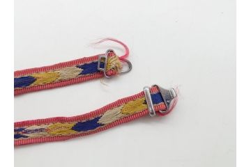 和製アンティーク　昭和初期　丸玉　草花模様　彩りを加えてアクセントになる帯留め(帯締め、飾り紐、着物道具、和装小物、アクセサリー)(R-062490)