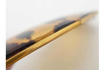 和製アンティーク　べっ甲(鼈甲)　着こなしのアクセントとなる帯留め(ヘキサゴン、六角形、帯締め、着物道具、和装小物、アクセサリー)(R-062491)