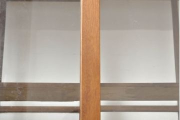 和製アンティーク　大正ロマン　大振り　総欅(ケヤキ)材　レトロな雰囲気が魅力のガラスケース(ショーケース、陳列棚、飾り棚)(R-062497)