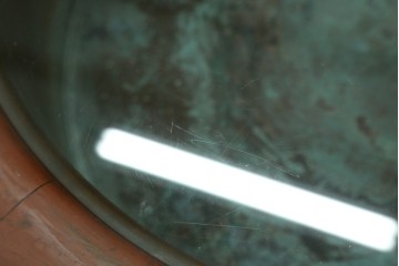 彫刻家　山根八春(やまねやつはる、はっしゅん)　八角　七宝繋と花があしらわれた火鉢テーブル　(R-062505)