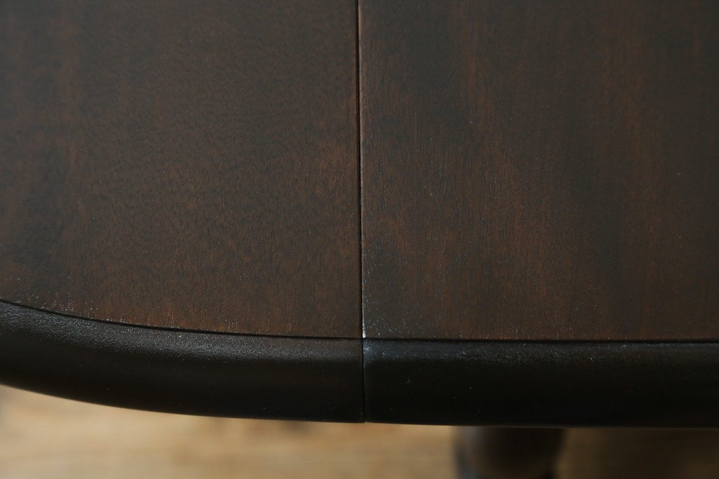 和製ビンテージ　昭和後期　松本民芸家具　M型バタフライ卓(楕円)　凝った脚のデザインが目を惹くバタフライテーブル　定価約28万　(R-062510)