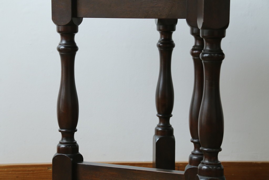 和製ビンテージ　昭和後期　松本民芸家具　M型バタフライ卓(楕円)　凝った脚のデザインが目を惹くバタフライテーブル　定価約28万　(R-062510)