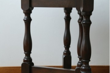 和製ビンテージ　昭和後期　松本民芸家具　M型バタフライ卓(楕円)　凝った脚のデザインが目を惹くバタフライテーブル　定価約28万　(R-062510)