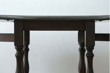 和製ビンテージ　昭和後期　松本民芸家具　M型バタフライ卓(楕円)　凝った脚のデザインが目を惹くバタフライテーブル　定価約28万　(R-062510)