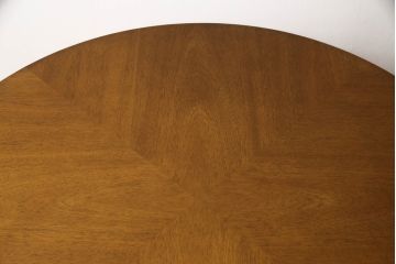 中古　美品　DREXEL HERITAGE(ドレクセルヘリテイジ)　ガラス天板付き!!洗練された佇まいが美しいラウンドテーブル(ダイニングテーブル、2人掛け、4人掛け、2P、4P)(R-062511)